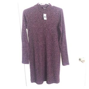 New w Tags Gap Purple Mock Turtleneck Dress